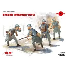 Сборная модель 1:35 фигур Французской пехоты (1916 год) ICM35691