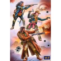 Збірна модель 1:35 Комплект Zombieland Series комплект №3 Дорога до волі. Мисливці на зомбі MasterBox 35243