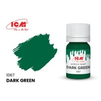 Акриловая краска Dark Green : Тёмно-зелёный ICM1067