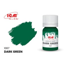 Акриловая краска Dark Green : Тёмно-зелёный ICM1067