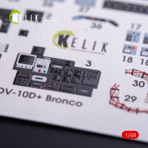 OV-10D+ Bronco 3D декаль інтер'єр для комплекту ICM 1:48 KELIK K48011