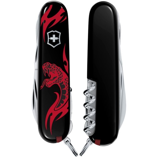 Швейцарский складной нож 91мм Victorinox HUNTSMAN ZODIAC Поразительная змея 1.3713.3.Z4351u