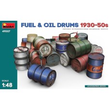 Збірна модель 1:48 Бочки для палива та нафти 1930-50-х років Мініарт 49007