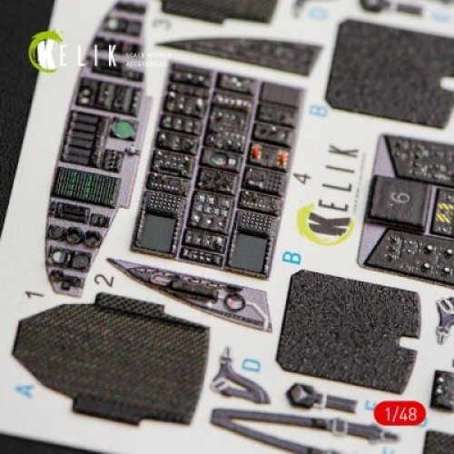 MH-60K Black Hawk 3D декаль інтер'єр для комплекту Italeri 1:48 KELIK K48050