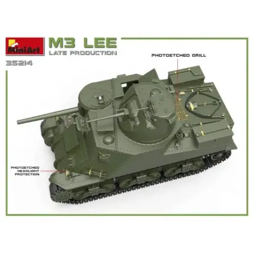 Збірна модель 1:35 Американський середній танк M3 Lee пізнього виробництва MiniArt 35214