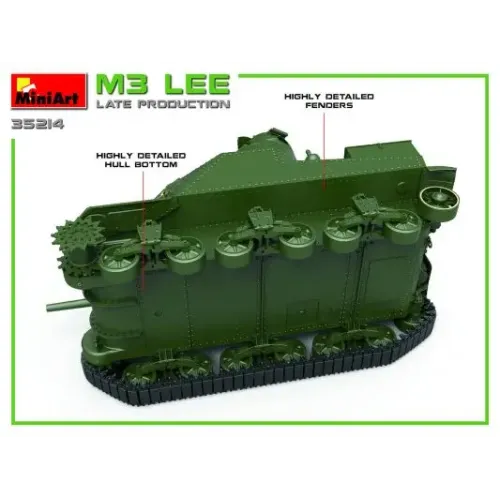 Збірна модель 1:35 Американський середній танк M3 Lee пізнього виробництва MiniArt 35214