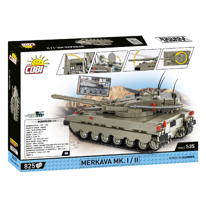Конструктор COBI Танк Меркава Mk 1, 825 деталей