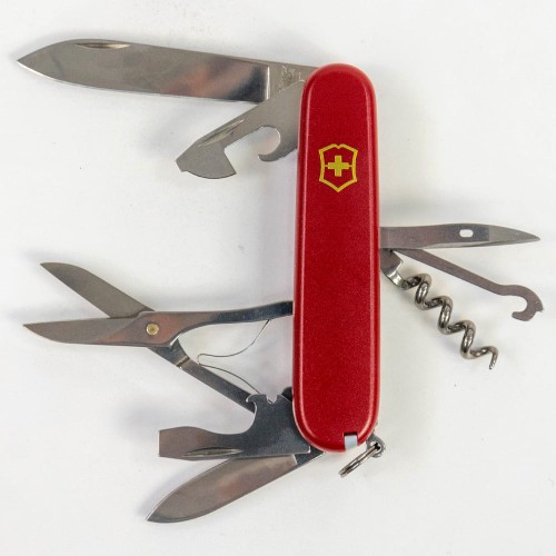 Складаний ніж Victorinox CLIMBER MAT червоний матовий лак з жовт.лого 1.3703.M0008p