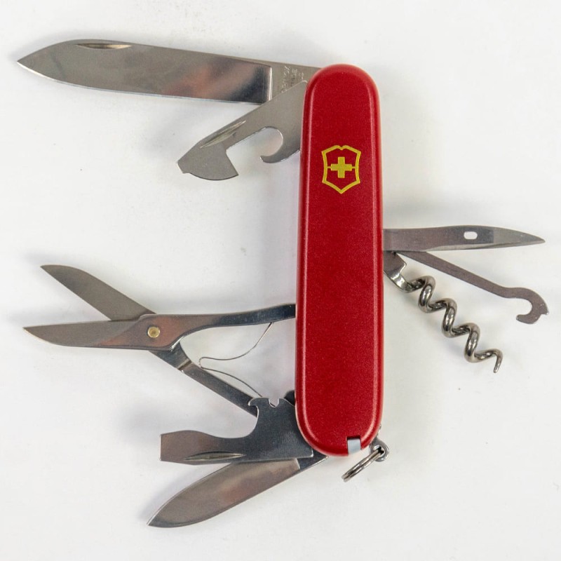 Складаний ніж Victorinox CLIMBER MAT червоний матовий лак з жовт.лого 1.3703.M0008p