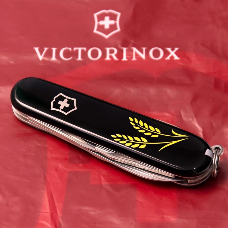 Складаний ніж Victorinox SPARTAN UKRAINE Колоски пшениці жовті 1.3603.3_T1330u