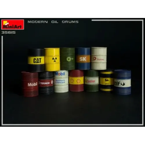 Сборная модель 1:35 Современные нефтяные бочки 200л МиниАрт 35615