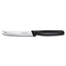 Ніж для сиру і ковбаси Victorinox STANDARD 11см хвил чорн 5.0933