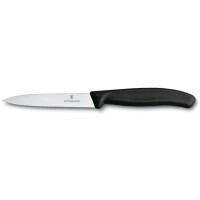 Ніж для чищення овочів Victorinox SWISS CLASSIC 10см хвил чорн 6.7733
