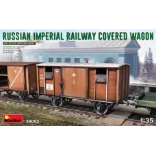 Сборная модель 1:35 Железнодорожный крытый вагон Миниарт 39002