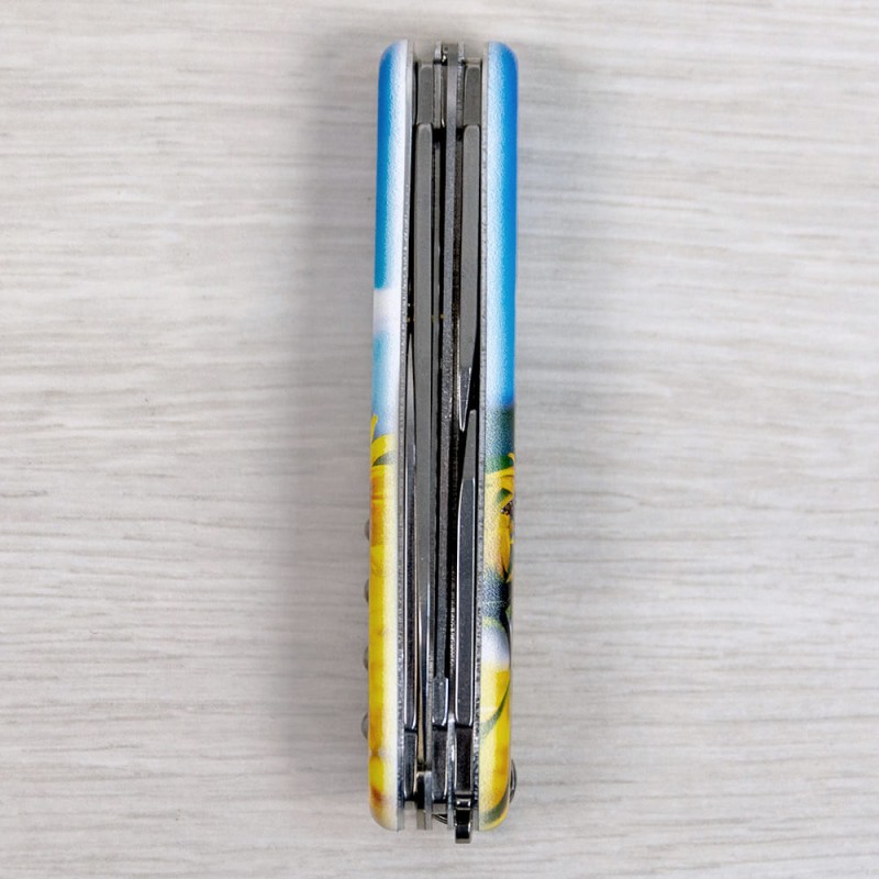 Складаний ніж Victorinox CAMPER UKRAINE Соняшники та метелик 1.3613.7.T3200pw