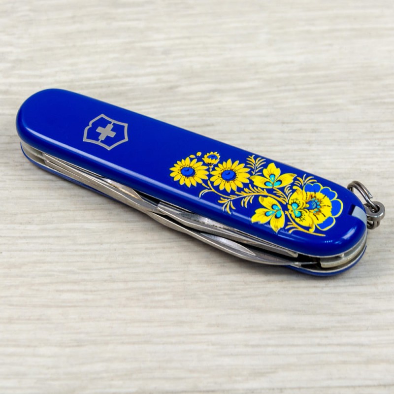 Швейцарский складной нож 91мм Victorinox SPARTAN UKRAINE 1.3603.2_T1050u
