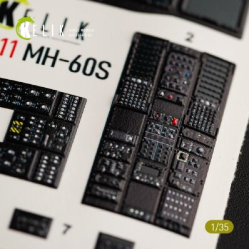 MH-60S Knight Hawk 3D декаль інтер'єр для комплекту Kitty Hawk 1:35 KELIK K35011