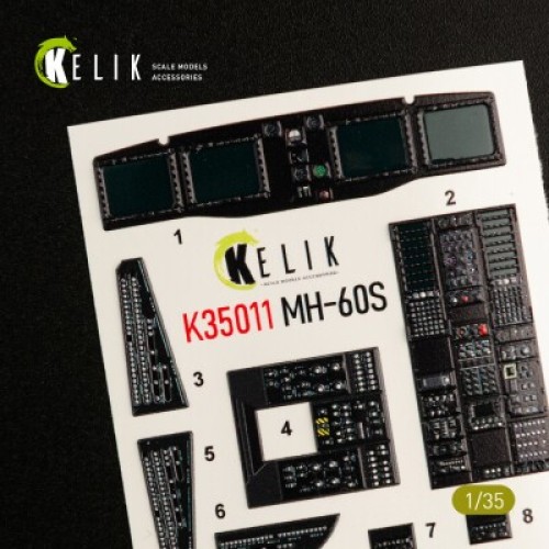 MH-60S Knight Hawk 3D декаль інтер'єр для комплекту Kitty Hawk 1:35 KELIK K35011