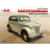 Збірна модель 1:35 Німецький штабний автомобіль Kadett K38 Cabriolimousine ICM 35483