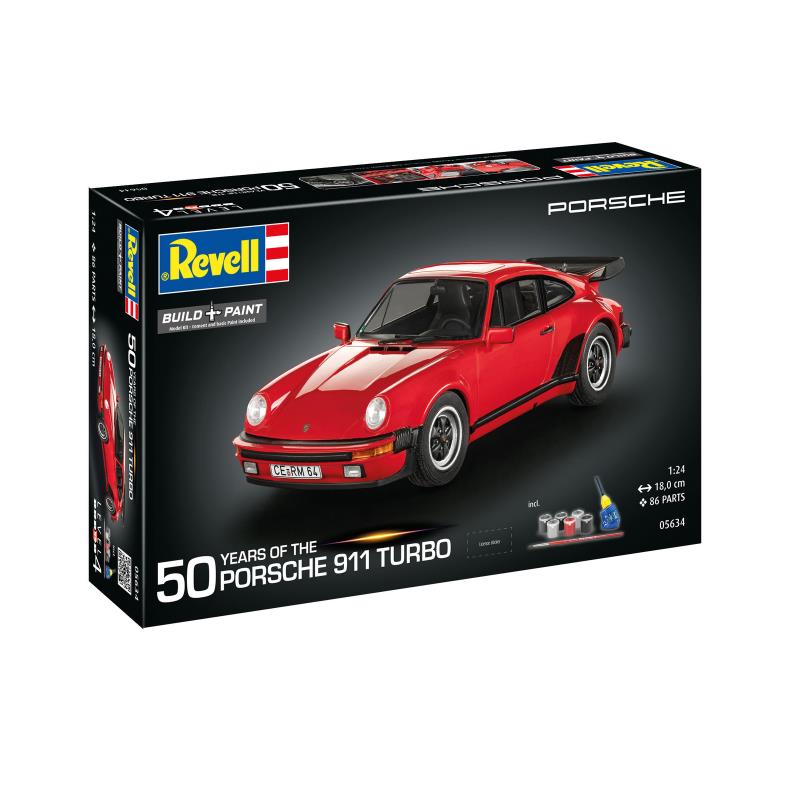 Збірна модель-копія Revell набір до 50 річниці автомобіль Porsch 911 Турбо, рів 4, м: 1:24