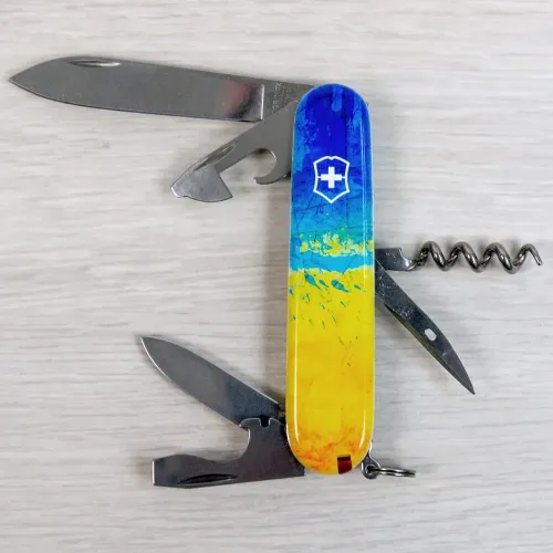 Швейцарский складной нож 91мм Victorinox SPARTAN UKRAINE 1.3603.7.T3100pw