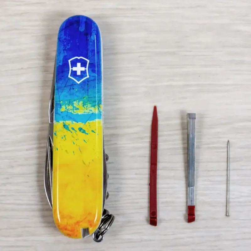 Швейцарский складной нож 91мм Victorinox SPARTAN UKRAINE 1.3603.7.T3100pw