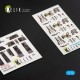 F-4(C,D) Phantom II 3D декаль інтер'єр для комплекту Hasegawa 1:72 KELIK K72031