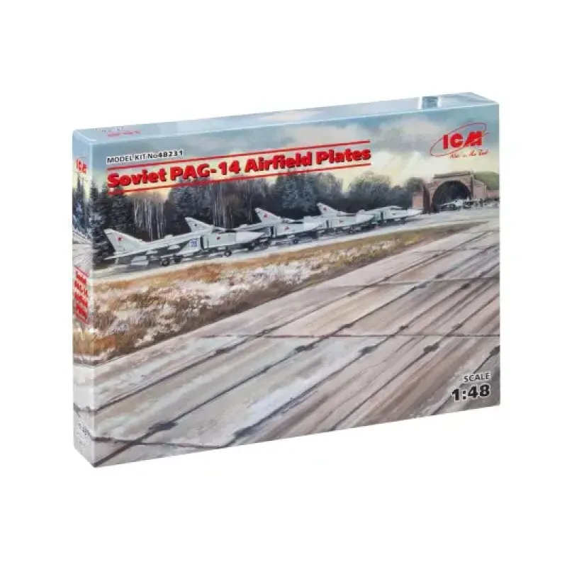 Збірна модель Набір 1:48 Радянські аеродромні плити ПАГ-14 (32 шт.) ICM 48231