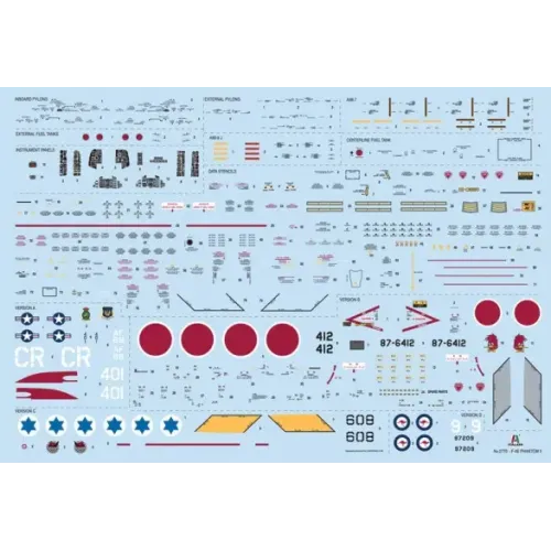 Збірна модель літака Збірна модель 1:48 Літак F-4E Phantom II Italeri 2770 1:48