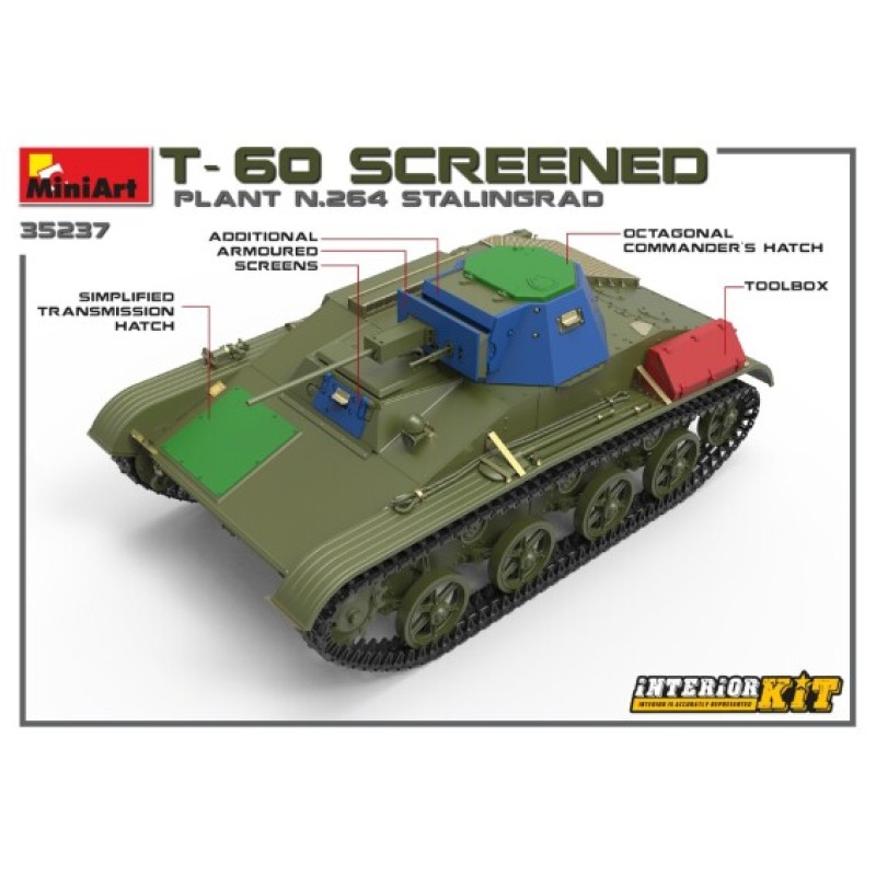 Легкий танк Т-60, экранированный, с интерьером