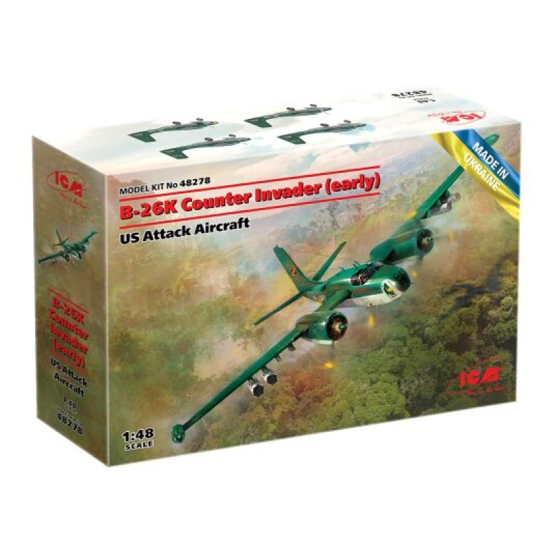 Збірна модель літака Ударний літак США B-26K Counter Invader (ранній) 1:48