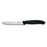 Столовий ніж Victorinox SWISS CLASSIC 11см хвил чорн 6.7333