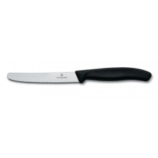 Столовий ніж Victorinox SWISS CLASSIC 11см хвил чорн 6.7333