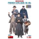 Збірна модель 1:35 Фігури Французькі цивільні 30-40-х років (голови зі смоли) MiniArt 38037