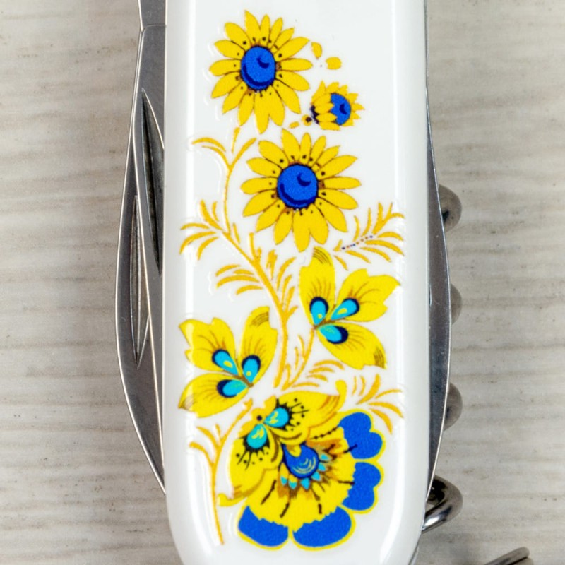 Швейцарский складной нож 91мм Victorinox SPARTAN UKRAINE 1.3603.7_T1050u