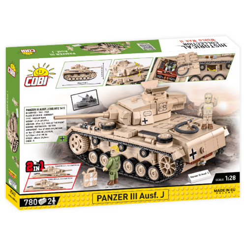 Конструктор COBI Друга Світова Війна Танк Panzer III, 780 деталей