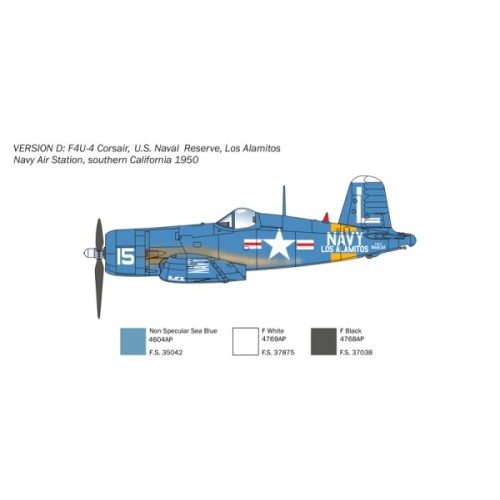 Збірна модель літака Збірна модель 1:72 Літак F4U-4 Corsair - Корейська війна Italeri 1453 1:72