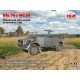 Немецкий военный автомобиль Kfz.70 с пулеметом MG-34, Вторая мировая война