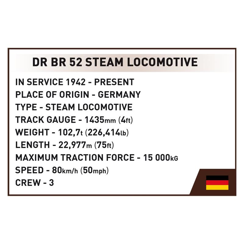 Конструктор COBI Локомотив DRB Class 52 масштаб 1:35, 2505 деталей