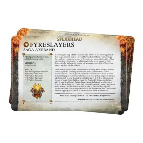 Карти AGE OF SIGMAR: FACTION PACK - FYRESLAYERS (ENG)