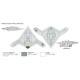 Збірна модель літака Збірна модель 1:72 БПЛА X-47B Italeri 1421 1:72