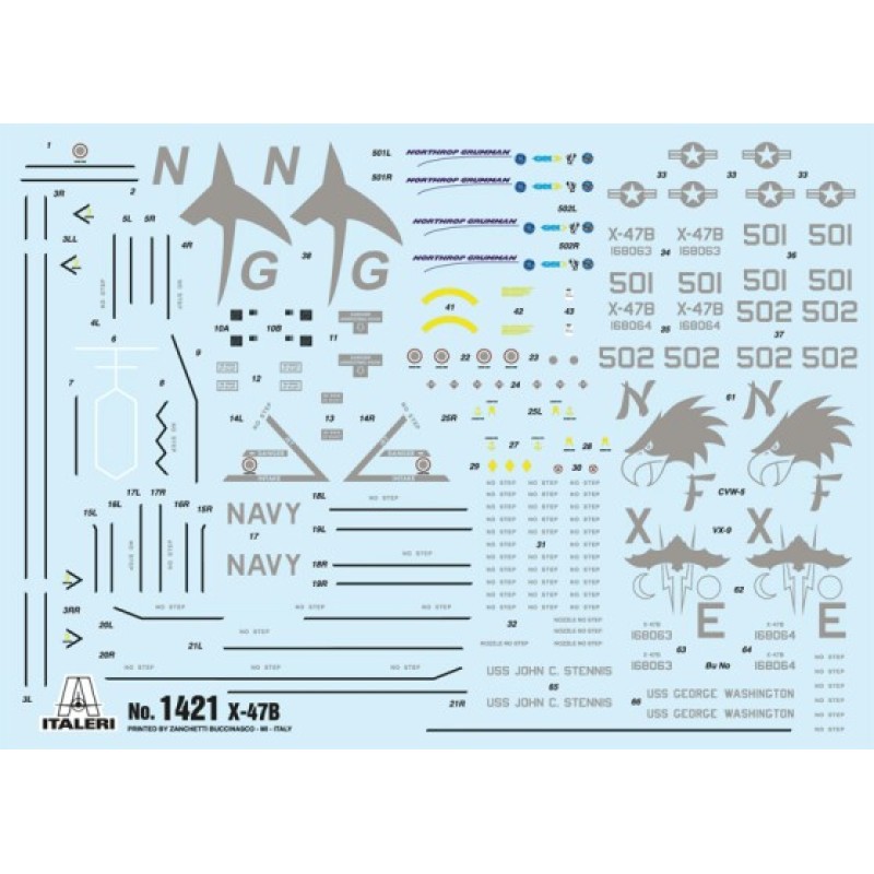 Сборная модель самолета Сборная модель 1:72 БПЛА X-47B Италери 1421 1:72