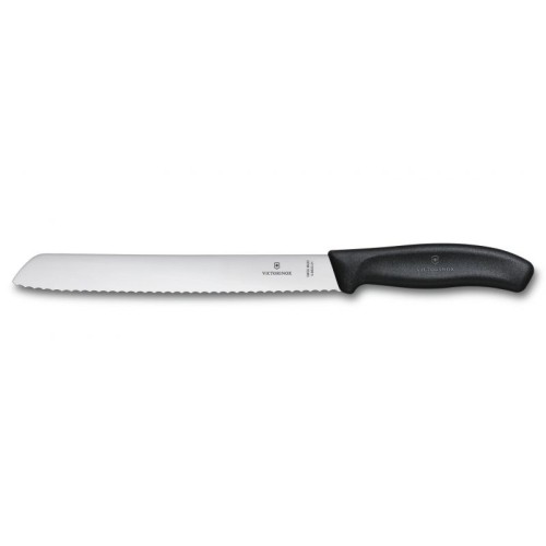 Ніж для хліба Victorinox SWISS CLASSIC 21см хвил чорн 6.8633.21B