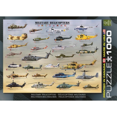 2D Пазли Пазл Eurographics Військові вертольоти, 1000 елементів