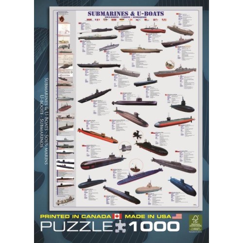 2D Пазли Пазл Eurographics Підводні човни, 1000 елементів