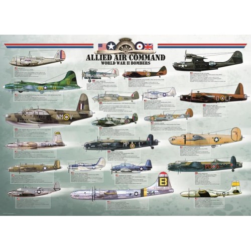 2D Пазли Пазл Eurographics Бомбардувальники Другої світової війни, 1000 елементів