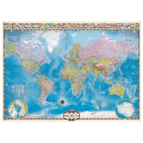 2D Пазли Пазл Eurographics Мапа світу, 1000 елементів