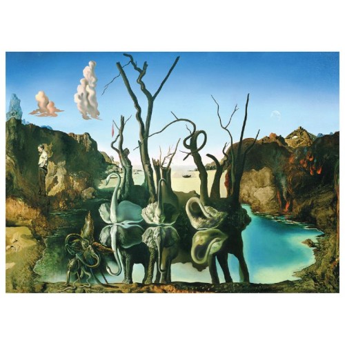 2D Пазли Пазл Eurographics Лебеді, які відображаються у слонах. Сальвадор Далі. 1000 елементів