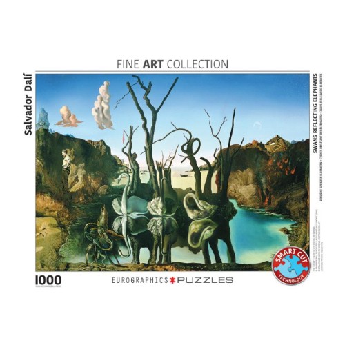 2D Пазли Пазл Eurographics Лебеді, які відображаються у слонах. Сальвадор Далі. 1000 елементів