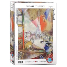 Пазл Eurographics Париж через вікно. Марк Шагал, 1000 елементів